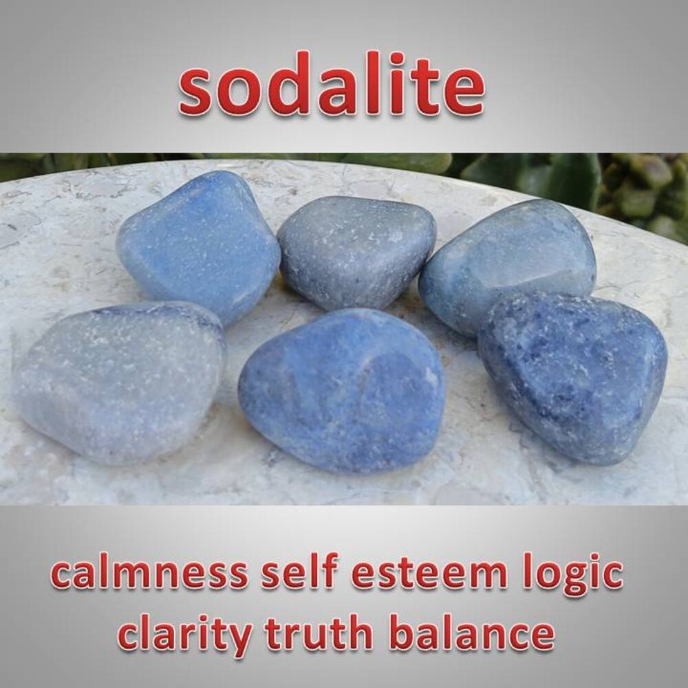 🔥 4/$20 ONE SODALITE tumble Stone Rock BALANCE clarity CALMNESS